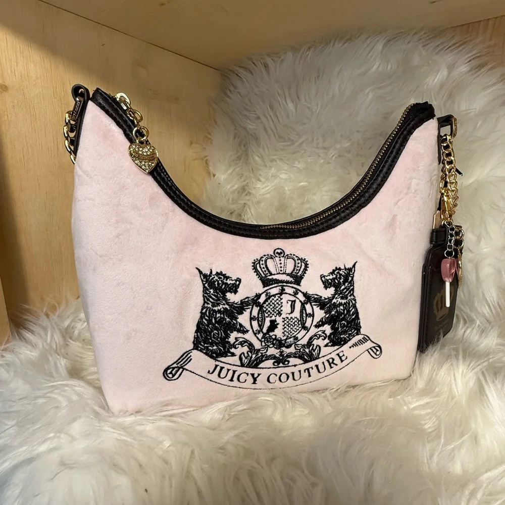 Juicy Couture 🐾 Classic Scottie Dog Shoulder Bag + Lollipop Charm + Card Holder - Picture 8 of 8